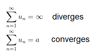 convergence and divergence of infinite series