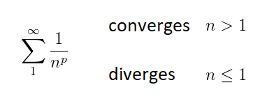 p-series convergence criterion